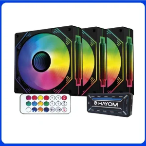 Kit 3 Coolers Fan 12x12cm Preto Fc1308 Hayom